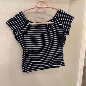 brandy melville cropped over the shoulder shirt OS